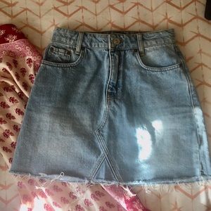 BDG distressed denim skirt